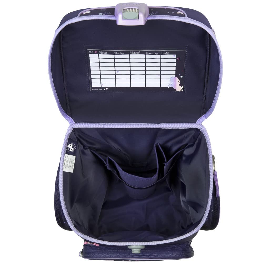 Dreamland - Einhorn SCOOLI Undercover EasyFit Schulranzen-Set 9tlg. mit Sporttasche, BROTDOSE, TRINKFLASCHE und SCHULTÜTE, Hellblau, Größe: 36,5 x 33 29 cm