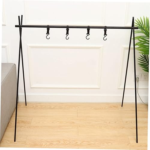 Miniatura 3 de BESPORTBLE Juego de camping plegable para lavandería, colgador de ropa, trípode para acampar al aire libre, soporte de aleación de aluminio