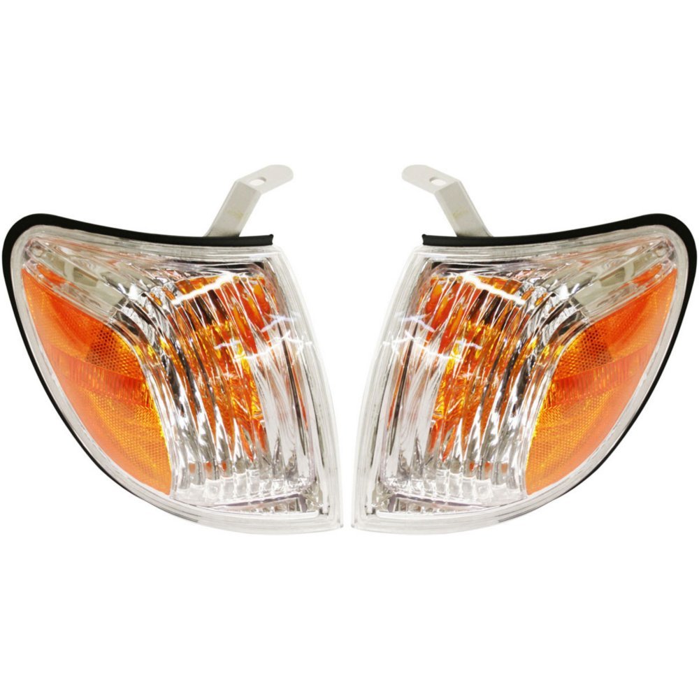 Evan Fischer Turn Signal Light Set Compatible With 2005-2006 Toyota Tundra Access Cab Regular Cab With Bulb TO2531148 TO2530148 Front