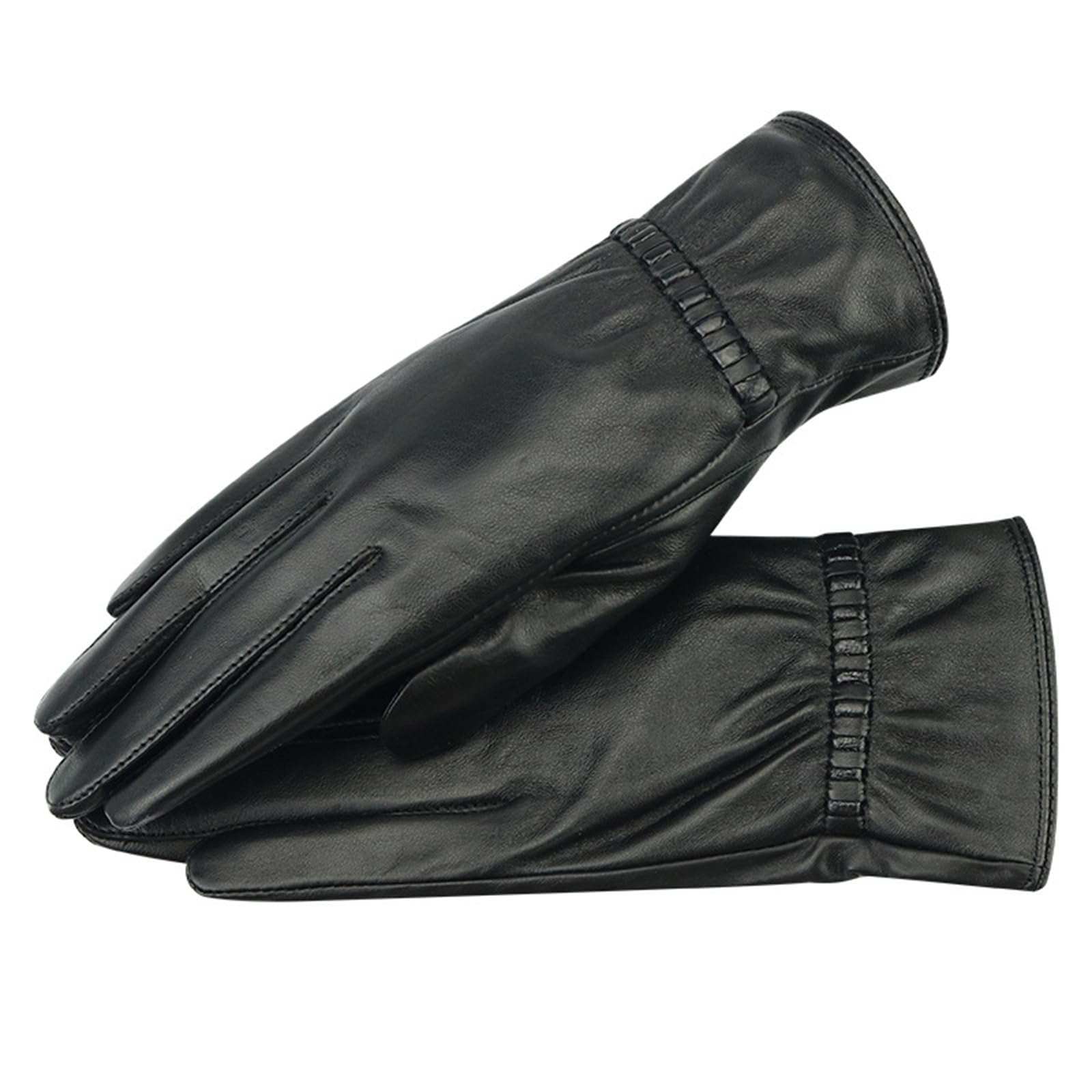 Gants chauds en cuir pour femmes contre les mains gelées à vélo