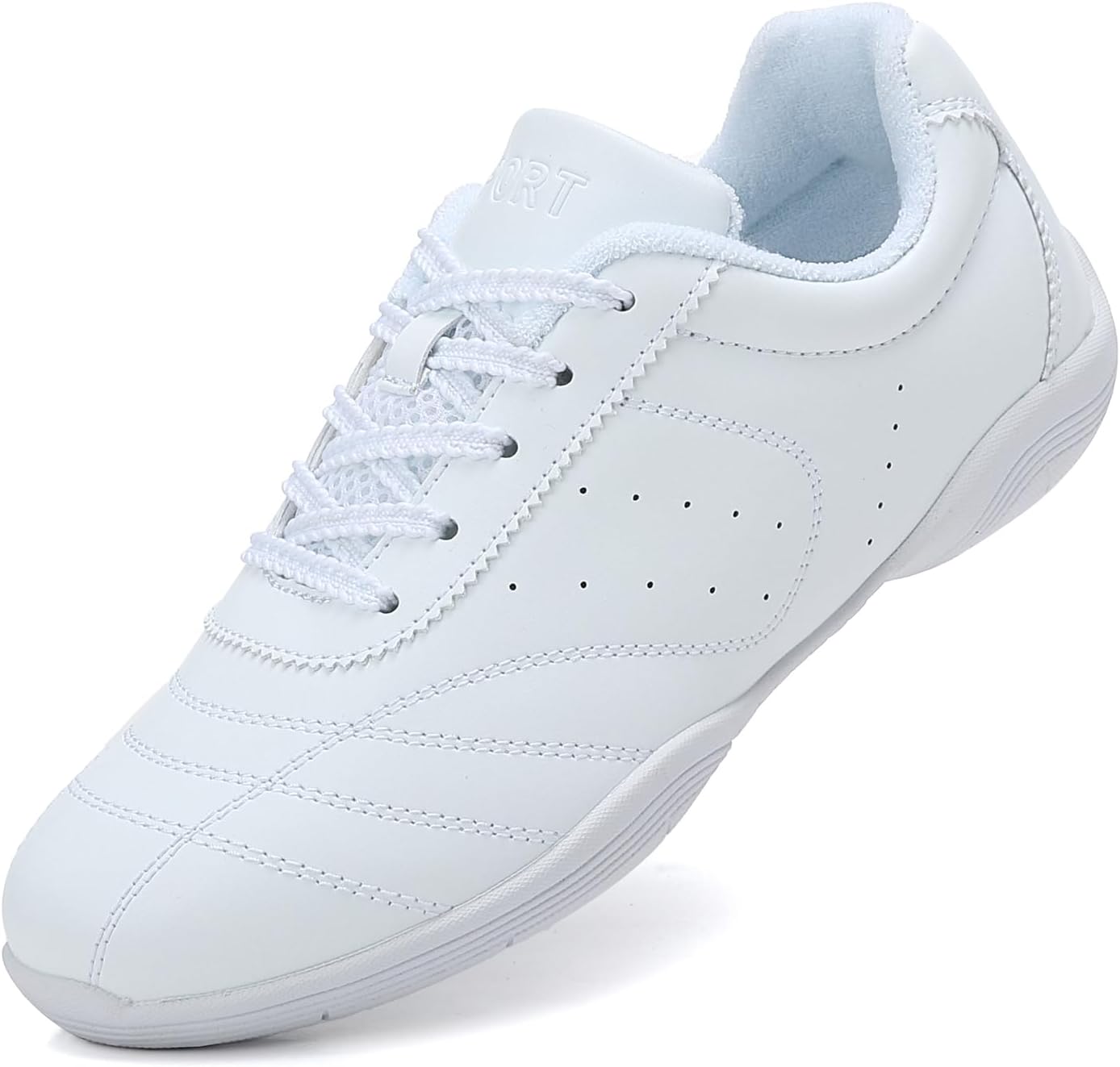 Breathable Athletic Cheer Shoes for Girls Women Youth - Ideal for Dance Training Tennis Walking Competition Tumbling White