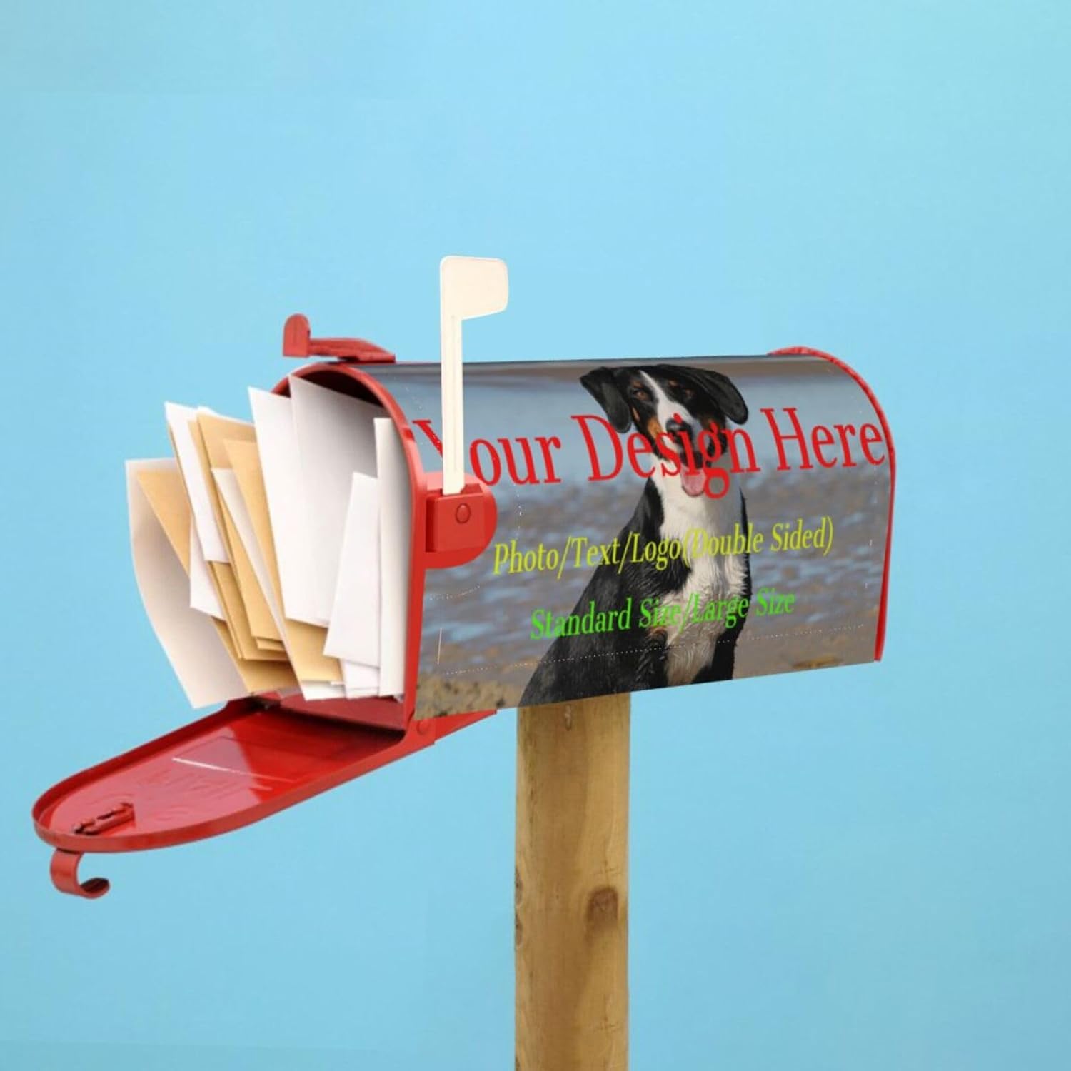 Custom Mailbox Covers, Personalized Mailbox Covers Magnetic for Outside with Your Text Photo Logo Mailbox Cover Numbers Street Address Post Letter Box Cover Wraps for Garden Yard Outdoor Decorations