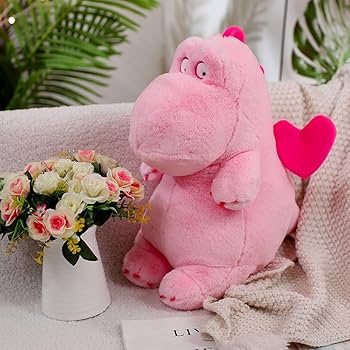 Amazon.co.jp: ELAINREN アニメピンク恐竜ぬいぐるみ ハート型の