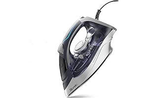 1700-Watt Rapid-Heating Steam Iron for Home Clothes Ironing