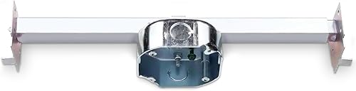 OHLECTRIC Saf-T-Bar para ventilador de techo y lámpara - Soporte de montaje de ventilador de techo para armadura de ingeniería con caja de 1-12