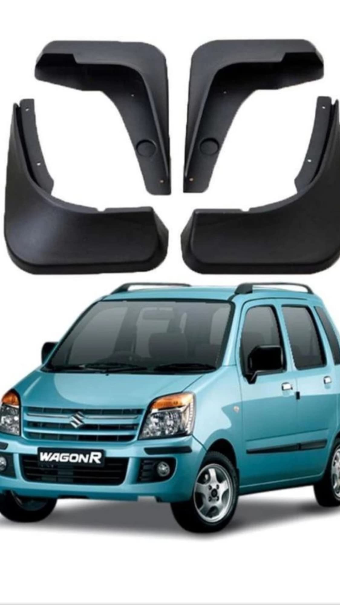 Wagon R 2007 2008 2009 Mudflap Mudguard Splashguard CupType (Set of 4 with Screws)