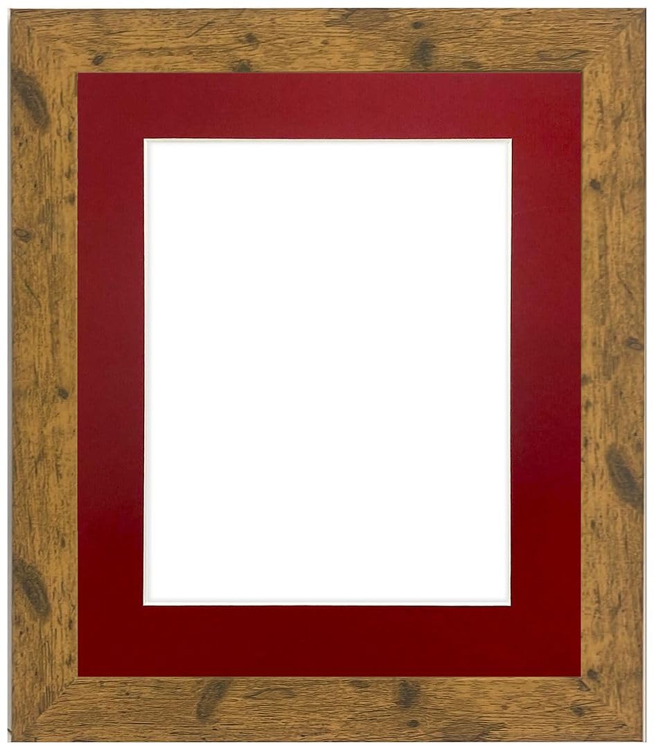 FRAMES BY POST Studio Antique Wood Picture Photo Frame with Red Mount 30 x 24 for Image Size 24 x 16 Inch โ image 1