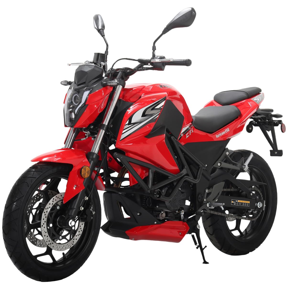 X-PRO Hurricane 250 EFI Street Motorcycle (6-Speed Manual, Red)