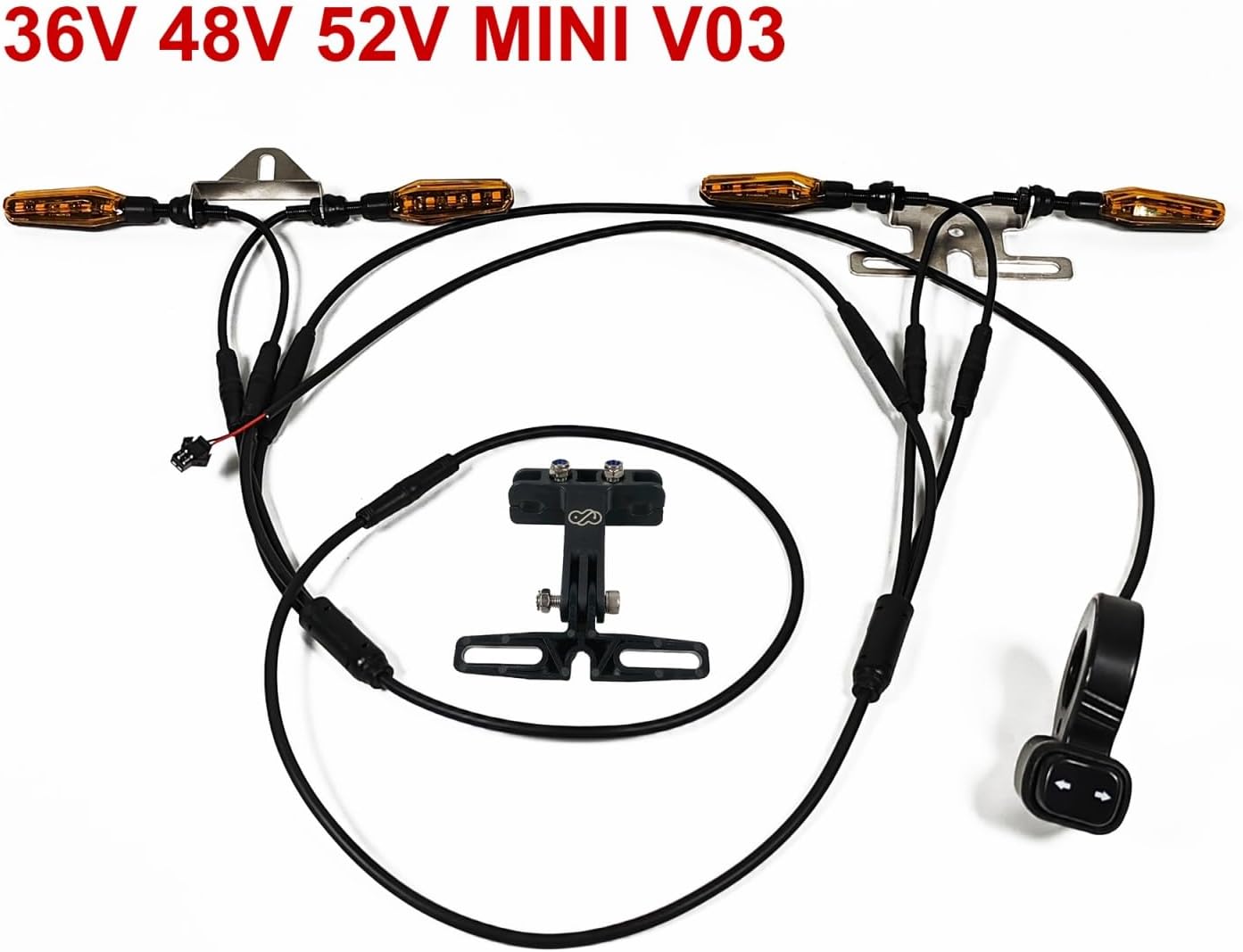 XBERSTAR Bike Light Left Right Turn Lights Waterproof Ebike Turn Signals Alarm Light for 24V 36V 48V 52V Electric Ebike Bicycle
