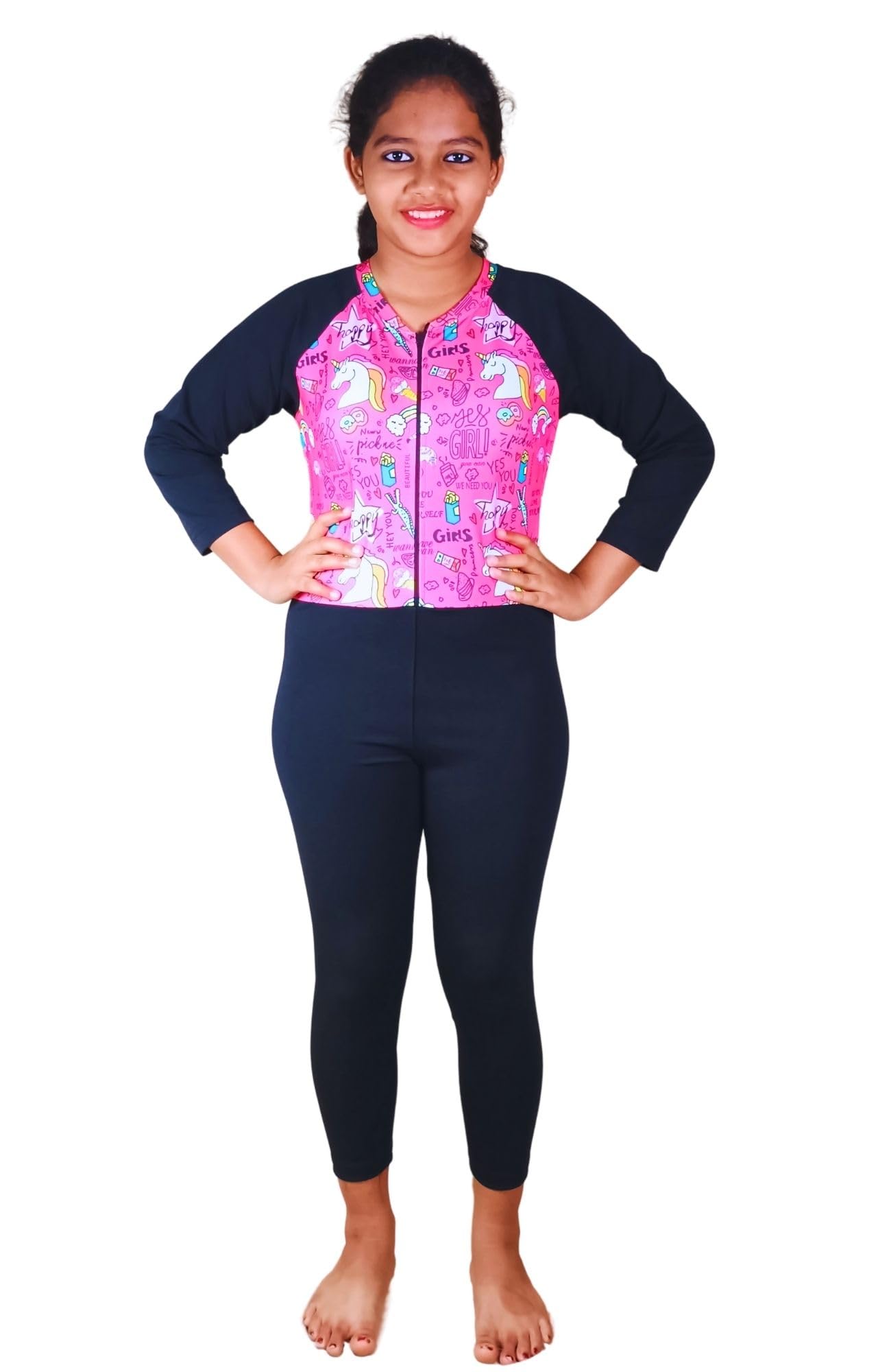 Aqua Holic Unisex Swimming and Skating Full Suit for Girls – Comfortable, Quick-Dry,UV Protection, Stretchable Fabric-image-40