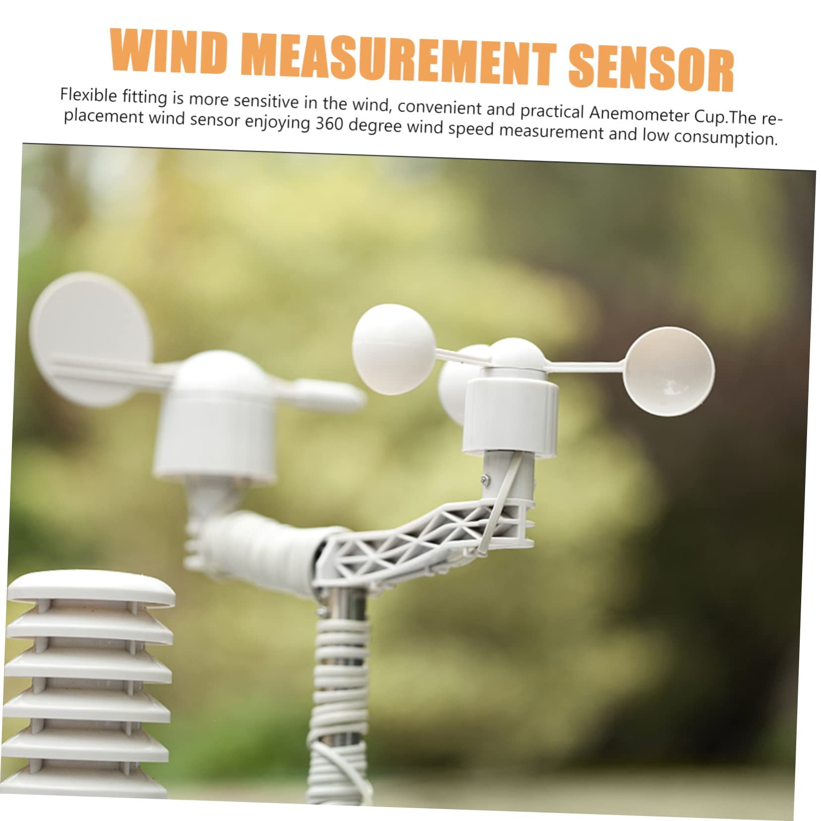 HANABASS 2stücke Windgeschwindigkeitsmessgerät Cup Anemometer Sensor Für Präzise Luftstrommessung Für Wetterstationen Und Navigation Leicht Und Tragbar