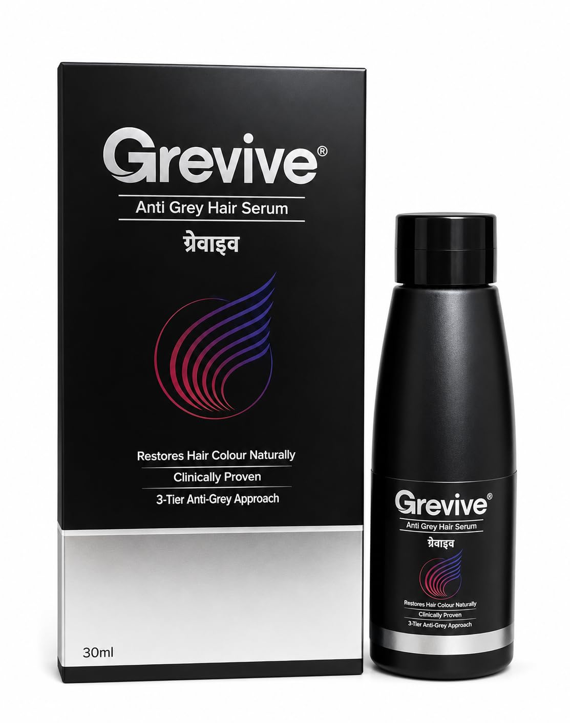 Grevive-Anti Grey Hair Serum | Restores Hair Colour Naturally | Clinically Proven | 3-Tier Anti-Grey Approach | Nourishes Scalp & Follicles | Suitable for All Hair Types (30ml)-image-14