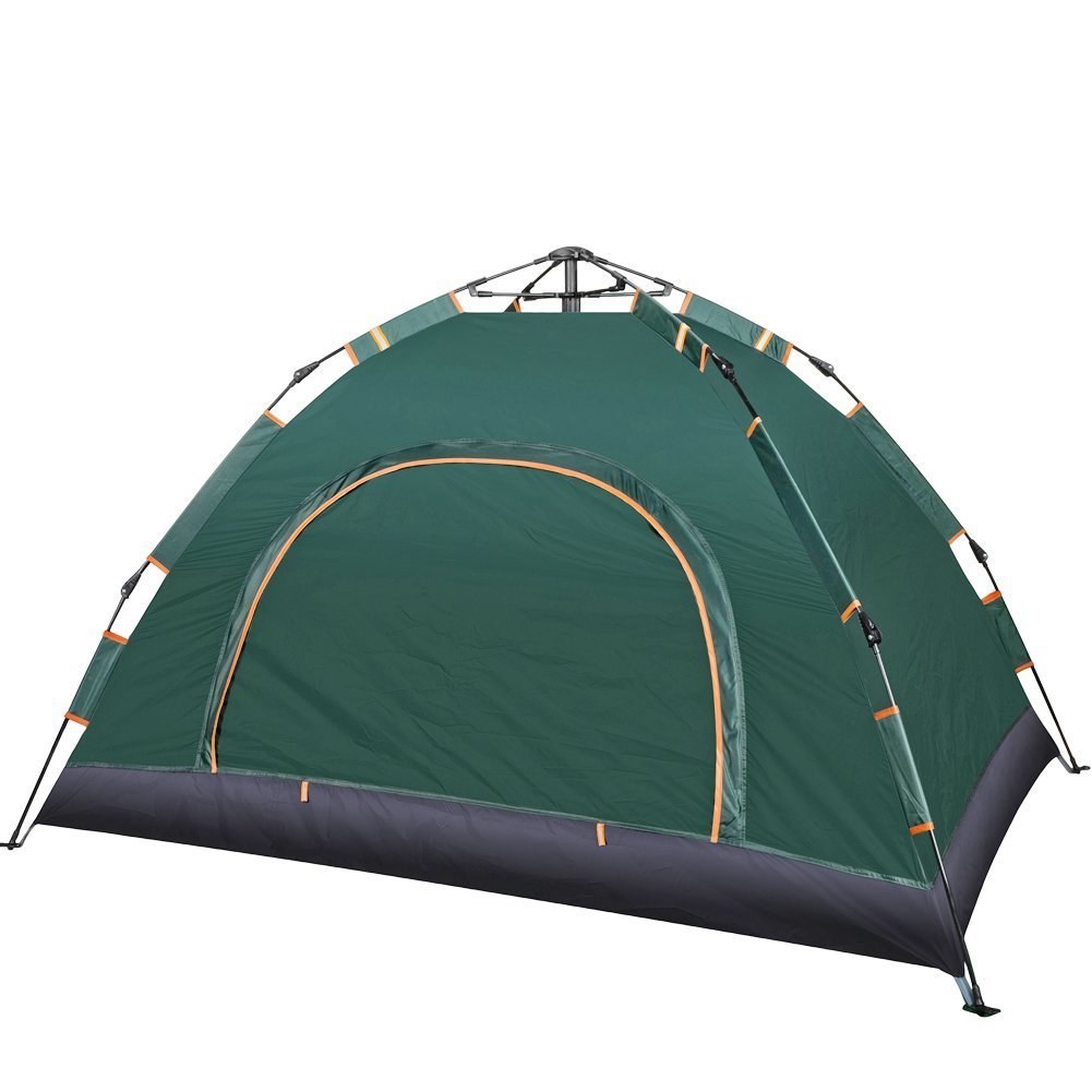 IRIS Instant Pop Up Waterproof 4 Person Automatic Hydraulic Family Tents Ultralight with Zippered Door and Carrying Bag (Dark Green, 200 X 200 X 135 cm) (B07BC9G78B) Amazon Price History, Amazon Price Tracker