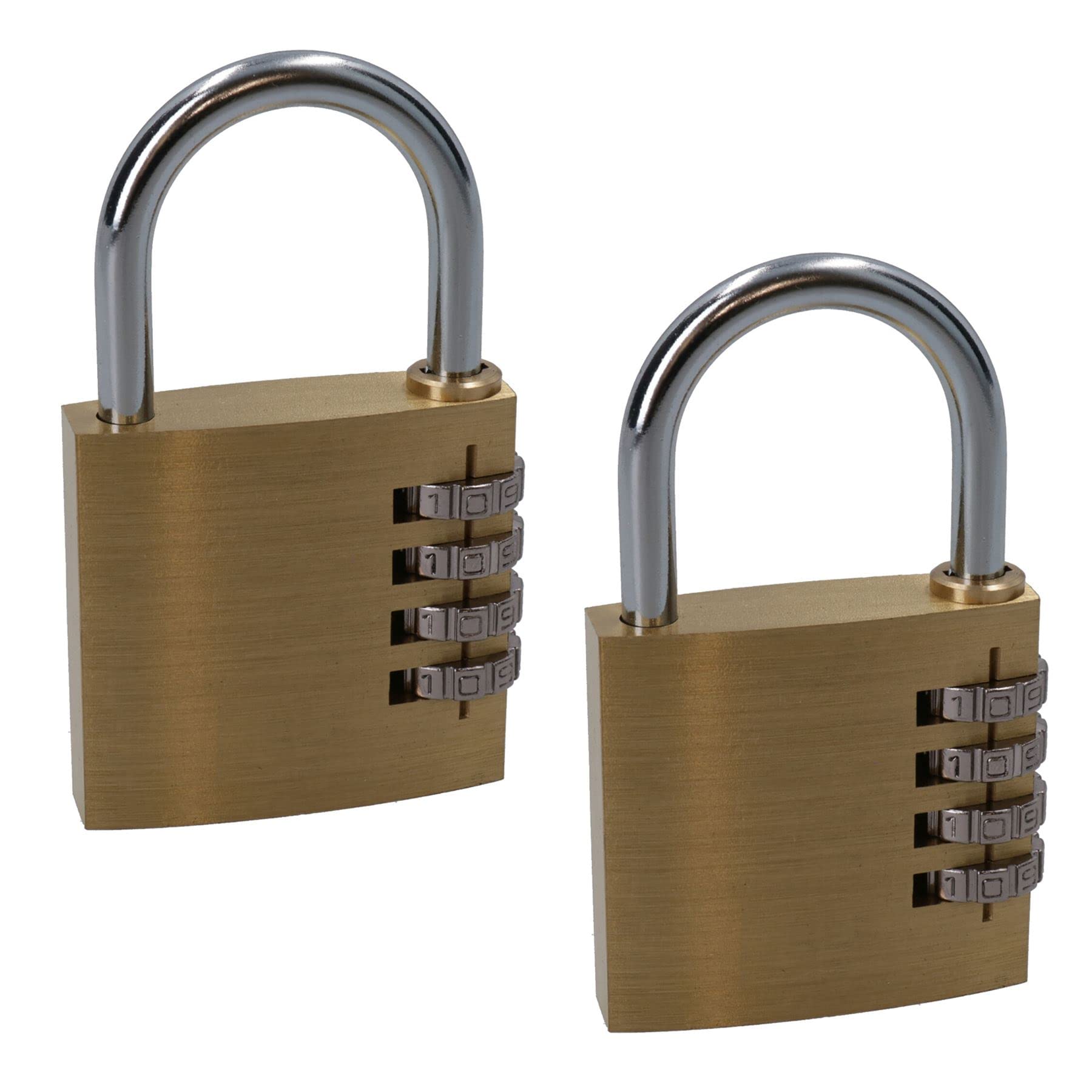 Cadenas à combinaison en laiton 50 mm lot de 2 anti-rouille pour abri extérieur