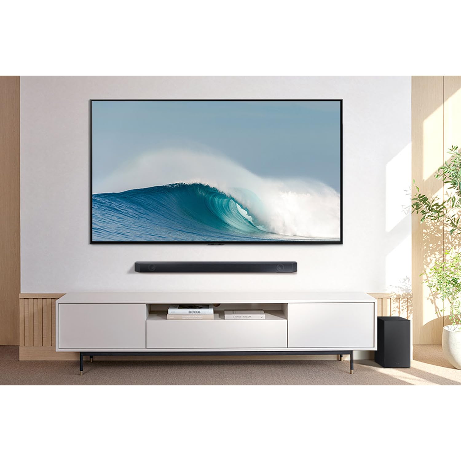Samsung Barra de Sonido HW-Q600C/ZF - Dolby Atmos/DTS:X, Q-Symphony Gen II, 3.1.2 Canales, Sonido Inteligente y Modo Juego Pro