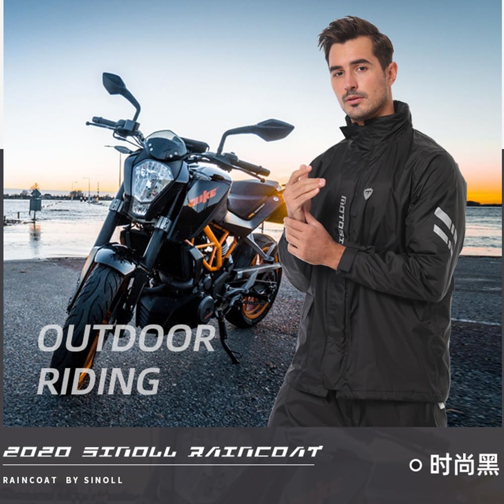 Hcclijo Männer Moto Regenmantel Regen Mantel Jacke Hosen Motorrad Angeln Sommer Motorrad Biker Regen Set