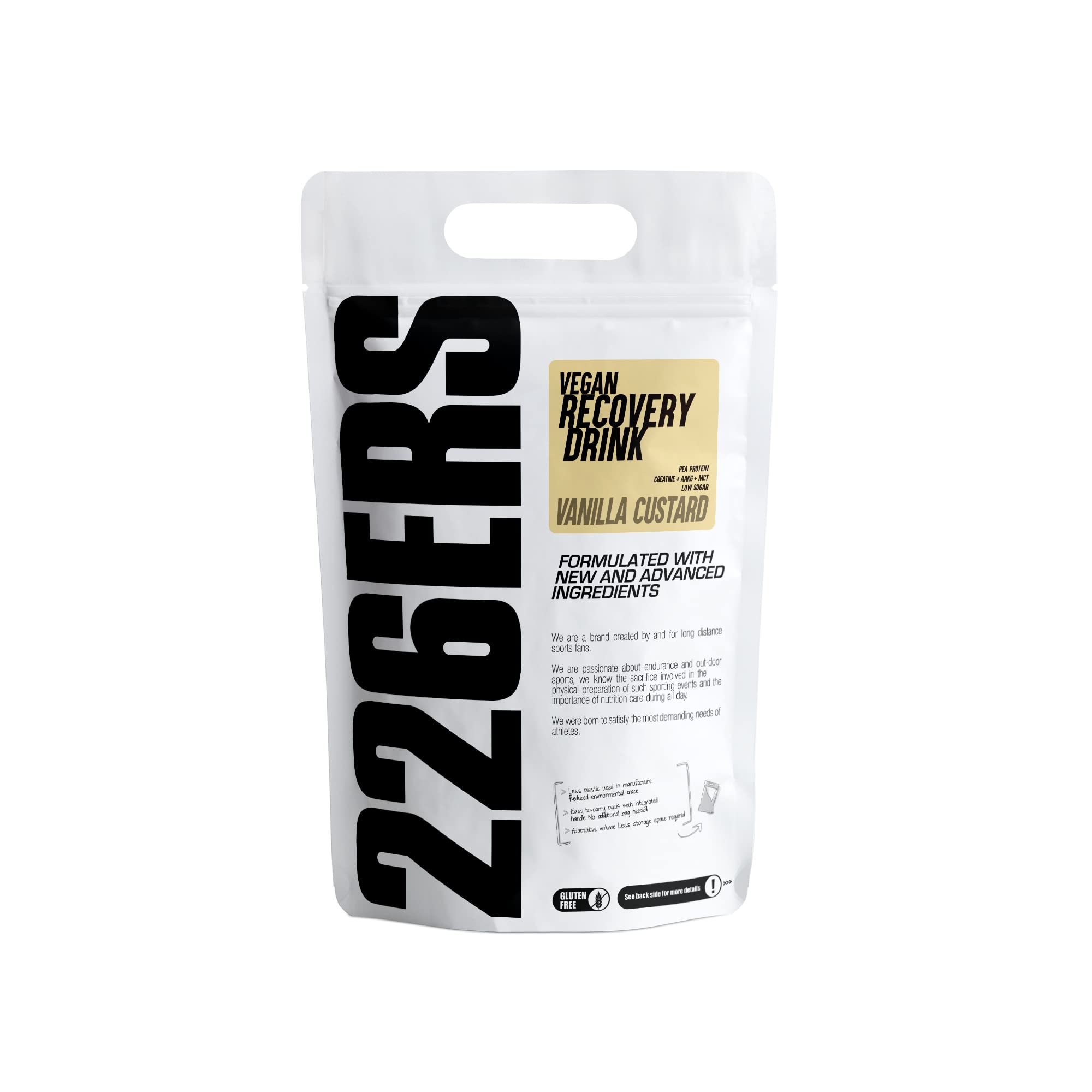 226ERS Vegan Recovery Drink | Protéine Végétalienne de Pois avec Créatine, L-Arginine et MCT| Récupérateur Sans Gluten et San Lactose, Caramel de Cacao - 1kg