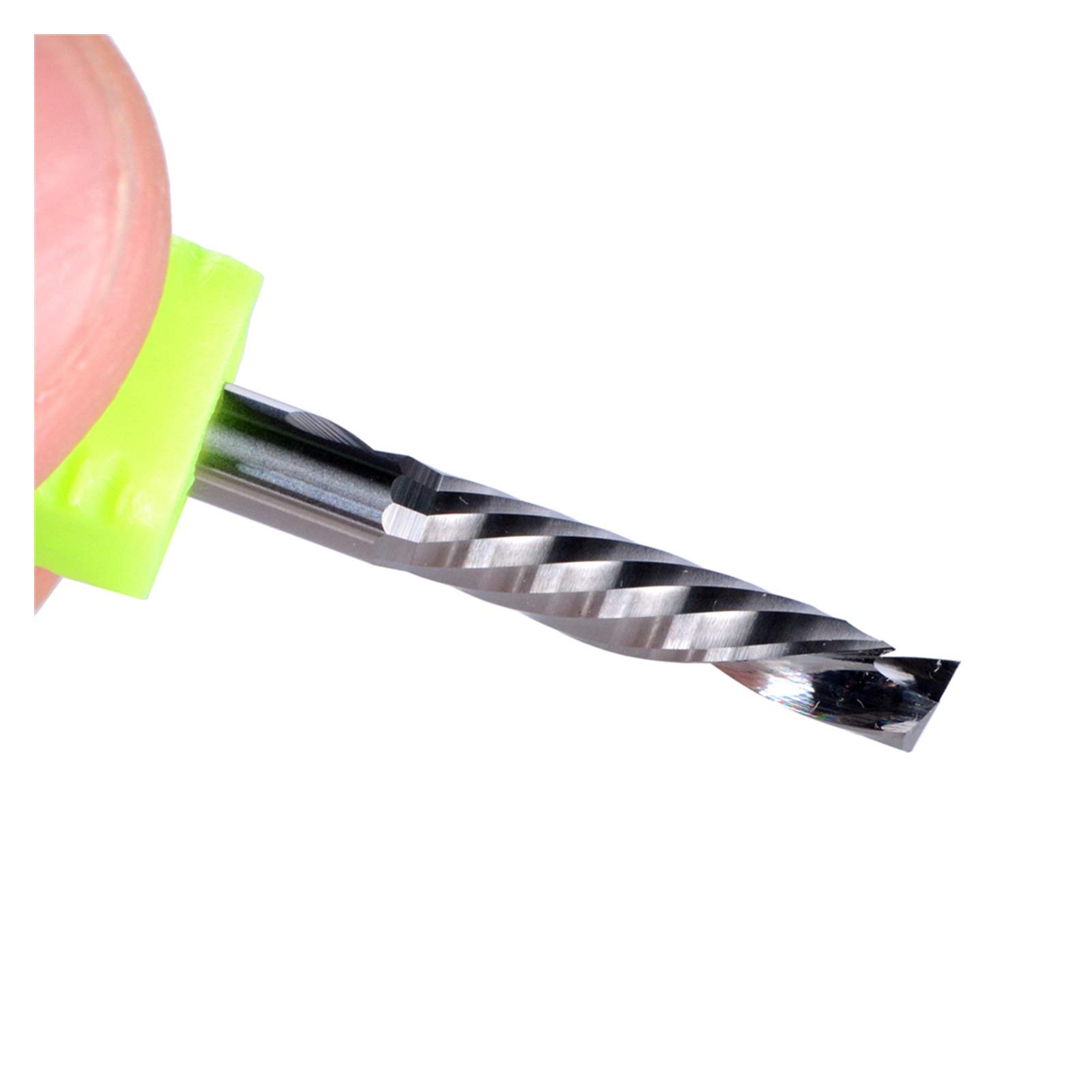 Brocas de enrutador 50 piezas de corte hacia arriba y hacia abajo 3.175x22mm Cortador de fresado CNC de carburo cementado con un solo filo, cortador de fresado de tungsteno de madera de comp
