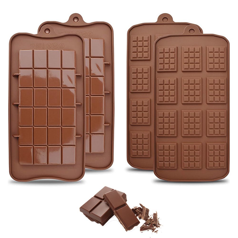 Stampi Per Cioccolato Professionale Stampo Cioccolato Silicone 2 Pezzi - Per Tavolette Grandi 25x13,5cm, Antiaderente Stampo Forno E Freezer