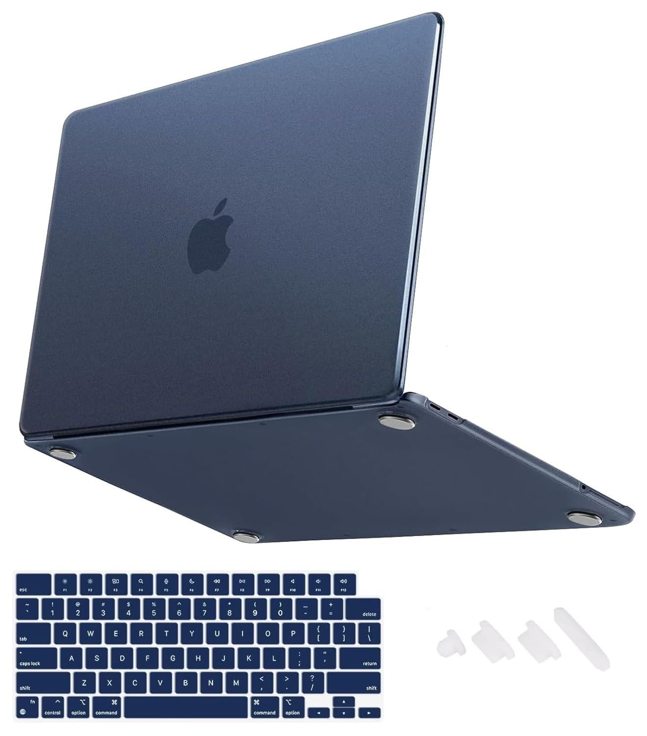 Midkart Matte Finish Case Compatible with MacBook Neo 13 inch 2026 Release Model A3404 A18 Pro Chip Ultra Thin 3 in 1 Kit Exact Fit Fingerprints Resistant Protective Hard Shell Cover, Indigo Clear-image-48