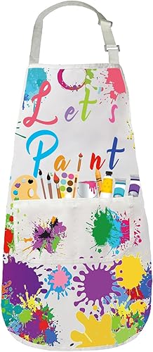 Gzrlyf Delantal de artista para pintar delantal para pintor de arte, regalos para profesores de pintura, delantal para amantes de la pintura
