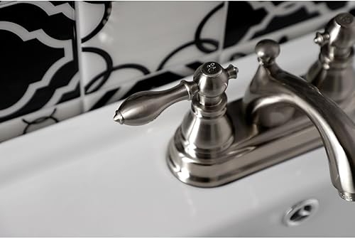 Miniatura 6 de Kingston Brass KB2601ACL American Classic - Grifo de baño central de 4 pulgadas, alcance de boquilla de 4 pulgadas, cromo pulido