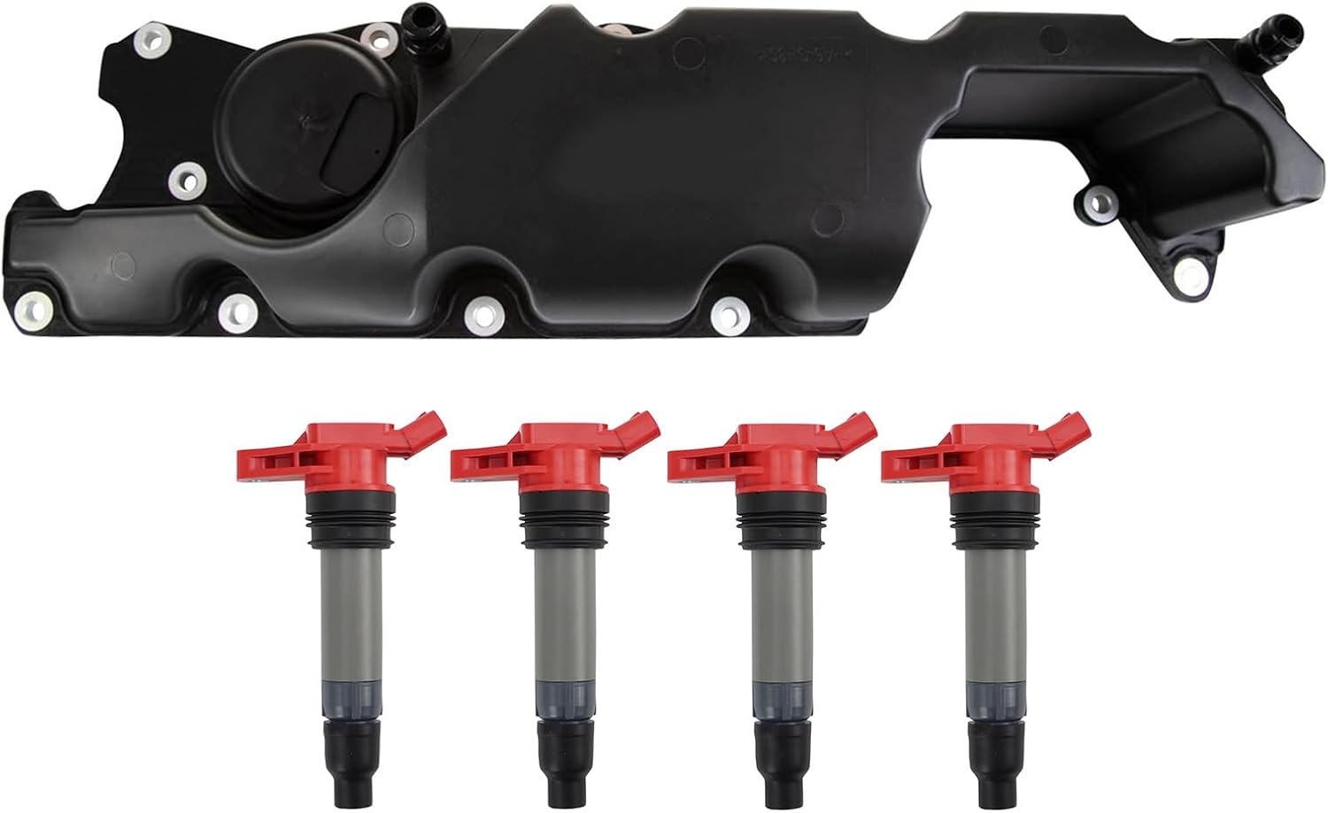 TRQ Performance Ignition Coil Kit 7 Piece Valve Cover Compatible with 2008-2012 Land Rover LR2 2007-2014 Volvo S80 2008-2010 V70 2010-2014 XC60 2008-2014 XC70 2007-2014 XC90