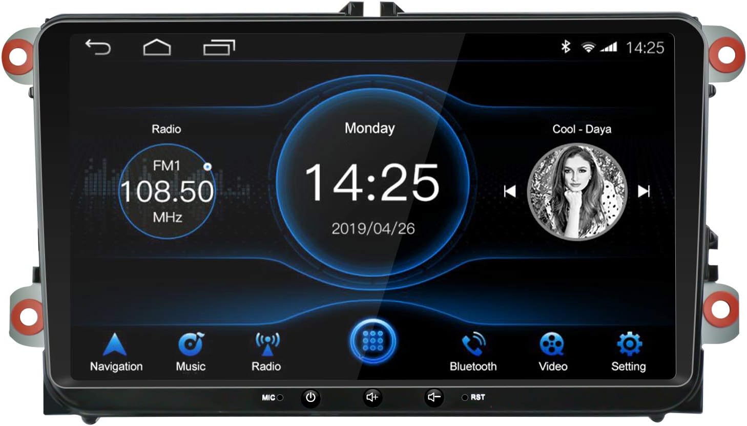 EZoneTronics Android 8.1 for VW Passat Golf MK5 MK6 Jetta T5 Eos Polo Touran Seat Sharan Car Radio Stereo Head Unit 9" IPS Touch Screen GPS Navigation Bluetooth USB WIFI Mirror Link 2G ROM+16G RAM