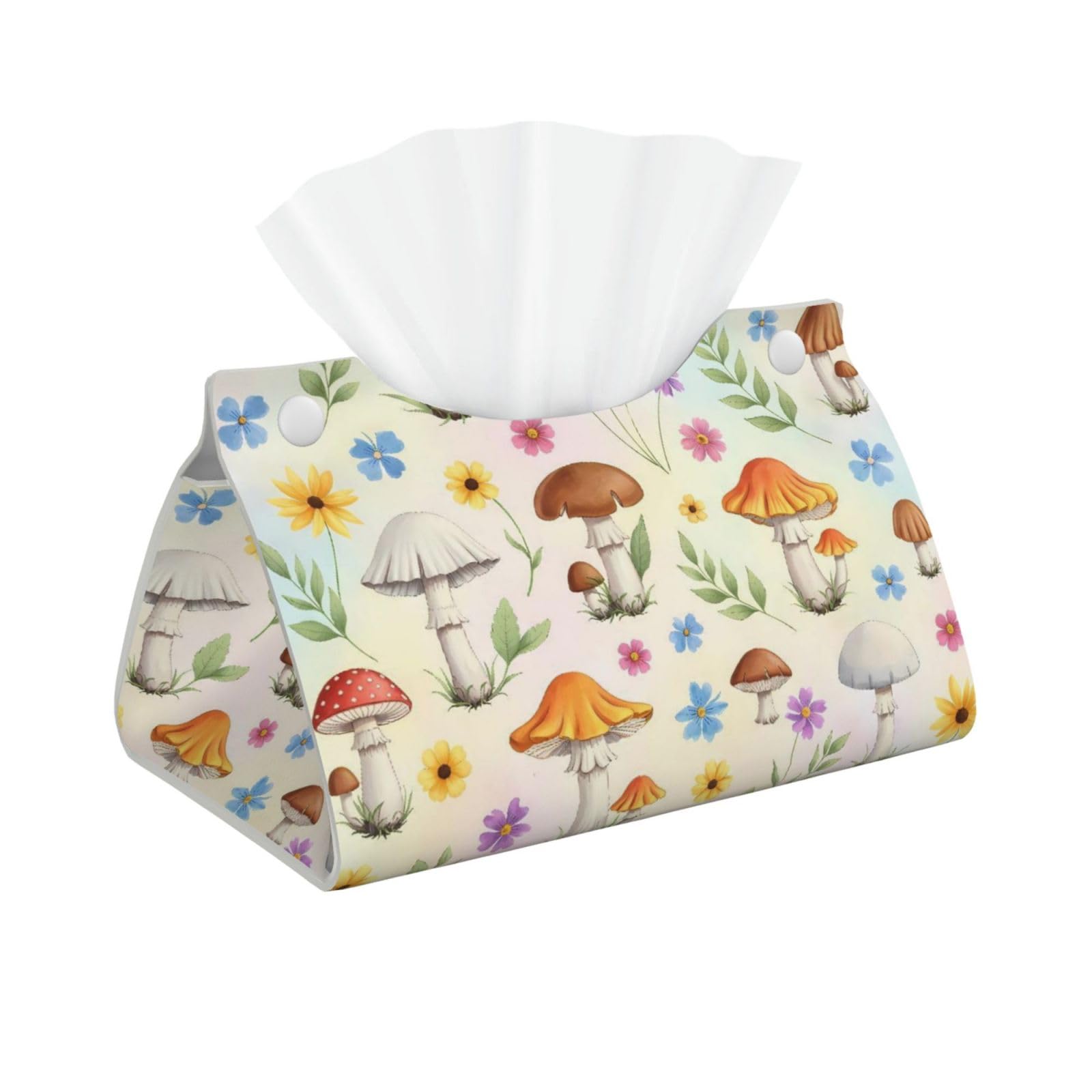 Cute Mushrooms Long Tissue Box Cover Holder Home Decor Aesthetic 7.87'' x 5.12'' x 0.98''