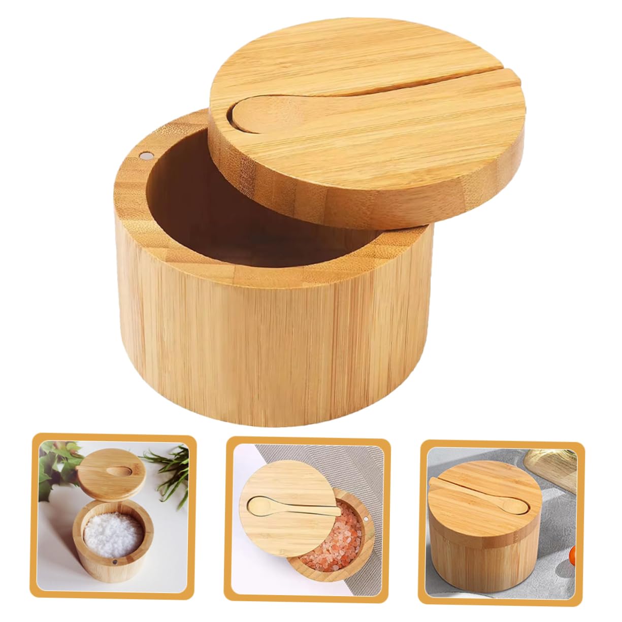 4pezzi Contenitore Per Spezie Con Coperchio Magnetico Scatola Per Condimenti Rotonda Per Perfetta Per Cucina e Campeggio