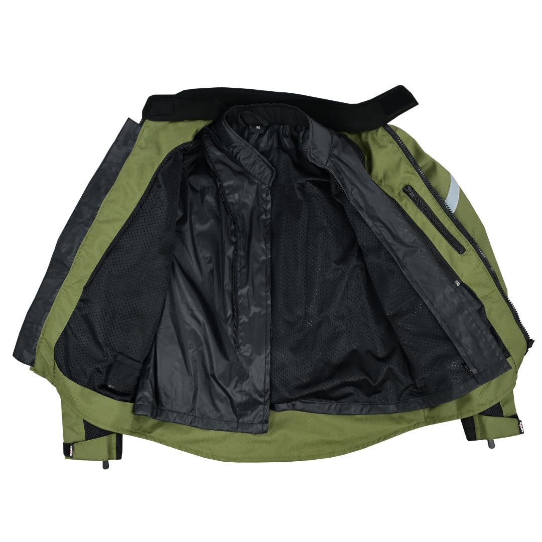 LOVO - Chaqueta Perforada de Verano para Moto de Dos Capas - Con Forro Impermeable Desmontable - Chaqueta Moto Verano Unisex - Chaqueta Verano Moto Hombre y Mujer - Alta Ventilación y Protección