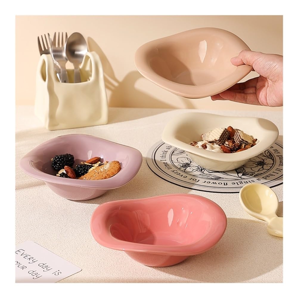 Koszyk na owoce, Półmisek na owoce, ceramiczna miska na jogurt, śniadanie, deser, przekąska, sałatka, talerz owoców, nieregularny makaron