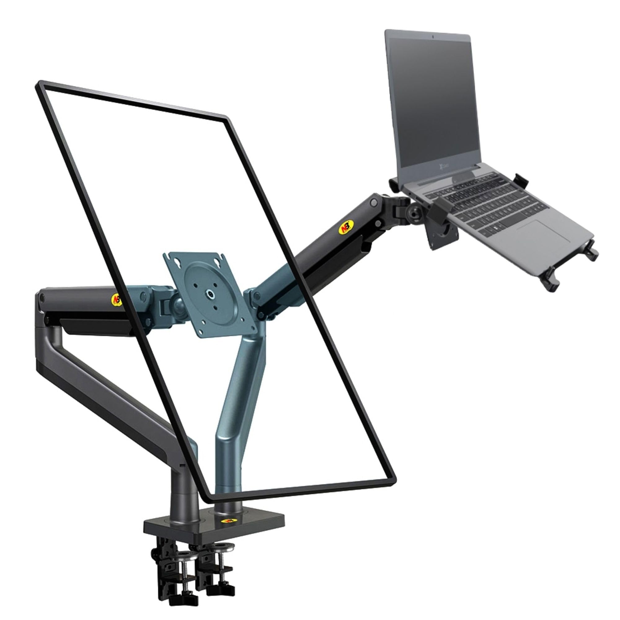 Gas Strut LED Monitor Desk Arm with Laptop Tray 360 Degree Swivel tilt (Long Arm) (B09TRJ8HWQ) Amazon Price History, Amazon Price Tracker