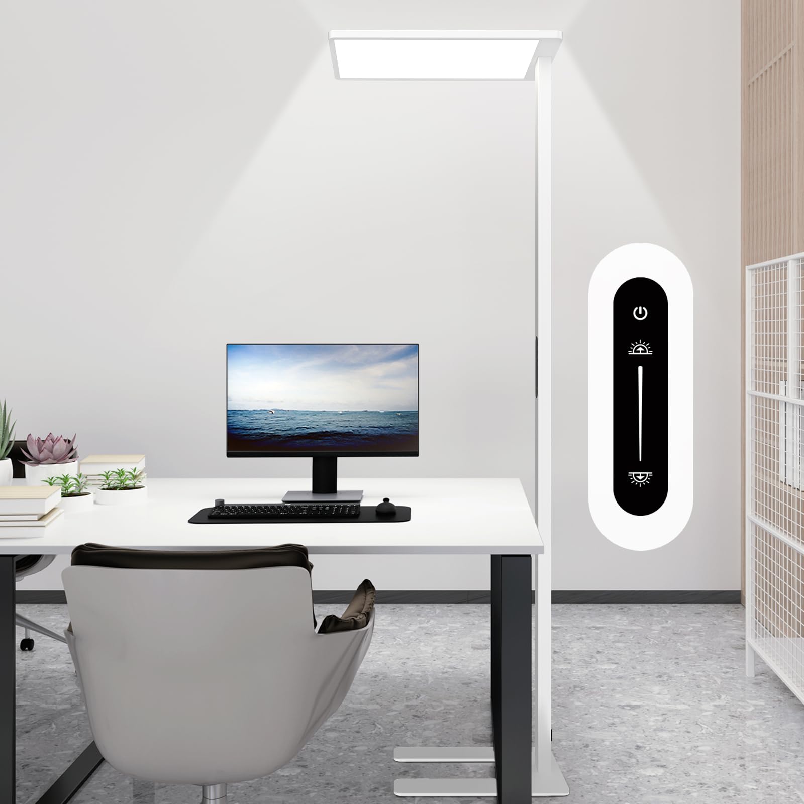 STERREN 120W LED Floor Lamp 10000LM Super Bright Standing Lamp Eye-Care Floor Reading Light 76 8 Dimmable Large
