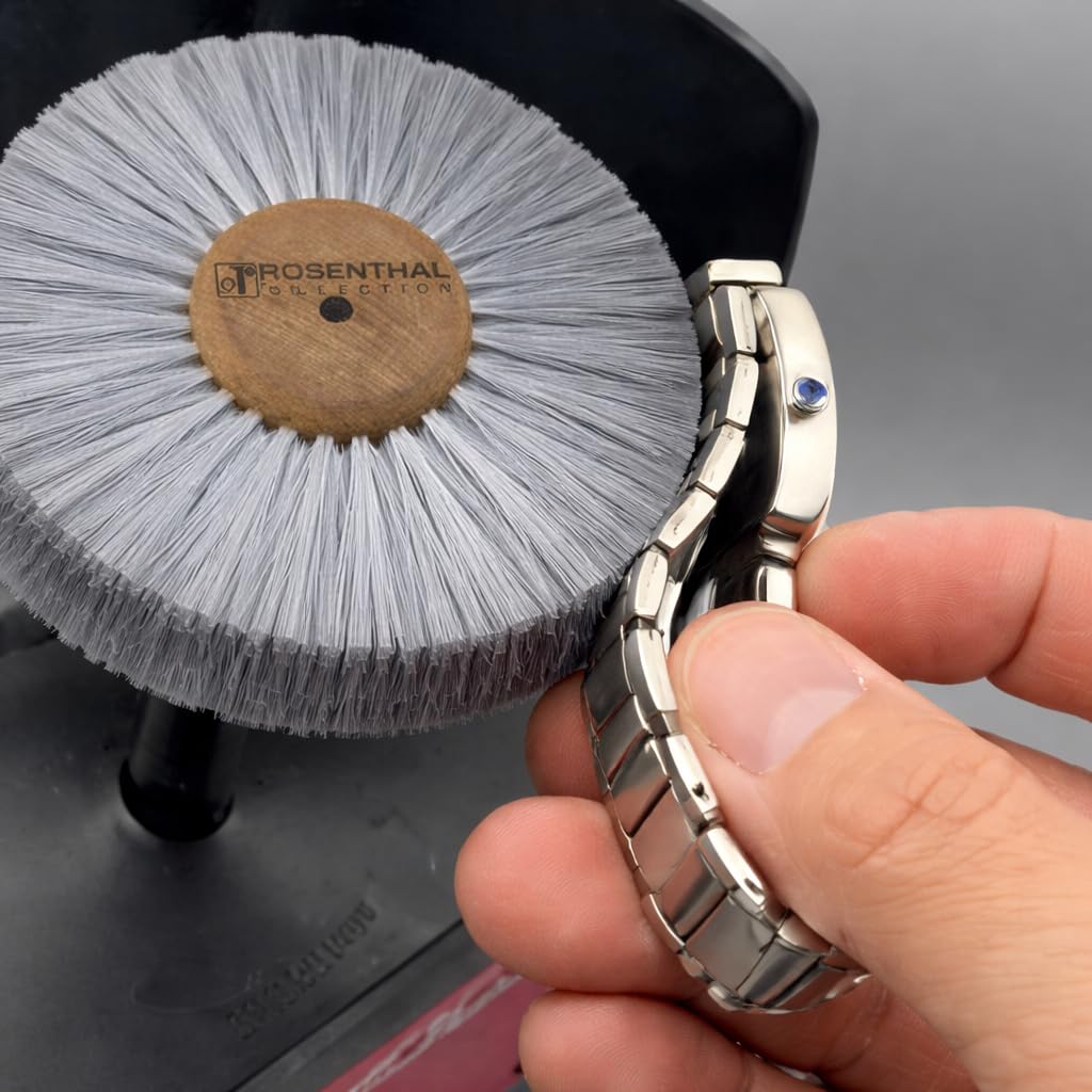 Rosenthal Collection Stainless Steel Super-Soft Carding / Brushing Wheels .003" (4 Rows) 6″ Diameter