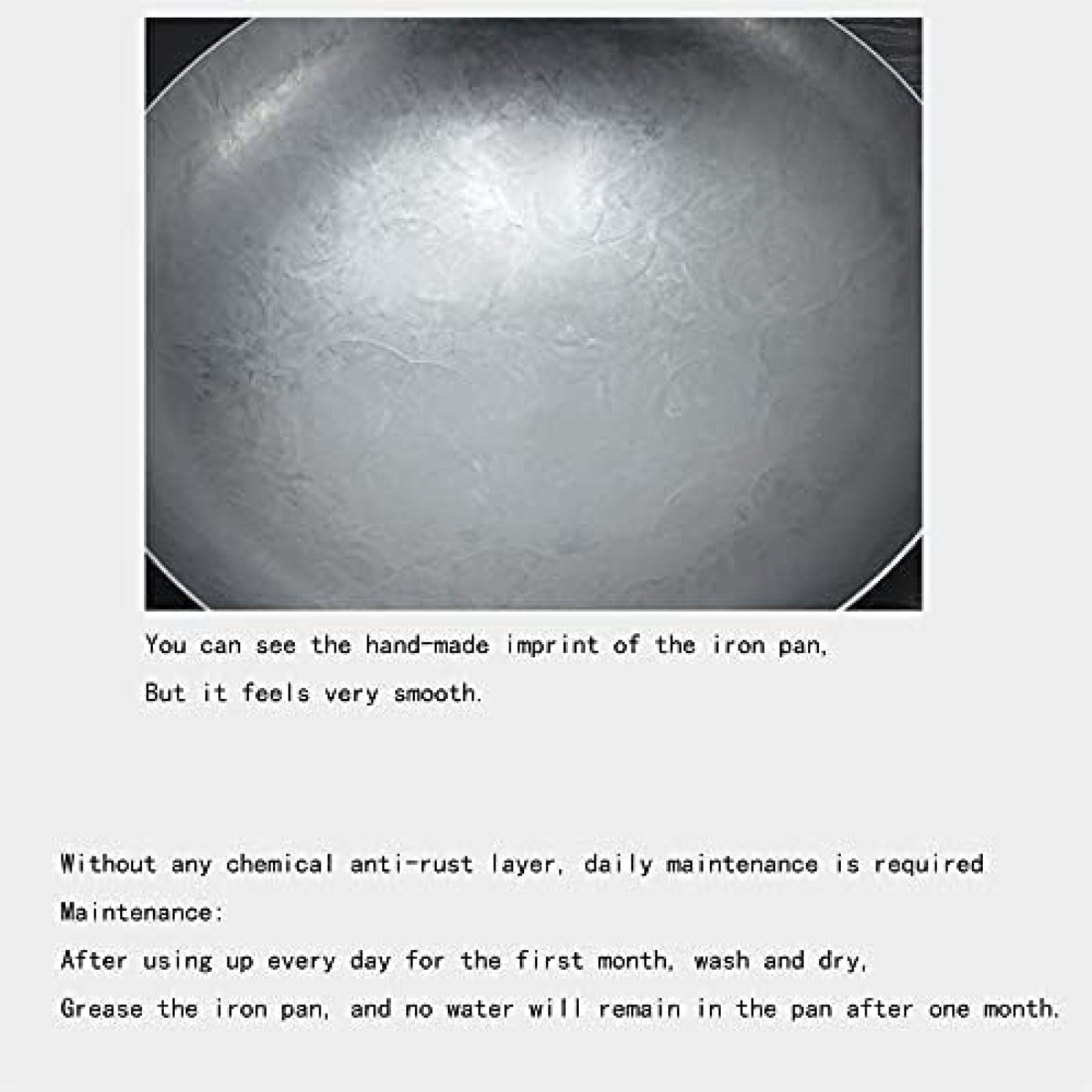 Autentica Padella Wok Cinese in Ghisa Pre-stagionata Grande Wok Profondo con Due Manici Integrati,60 Cm/23,6 Pollici,Constructive23