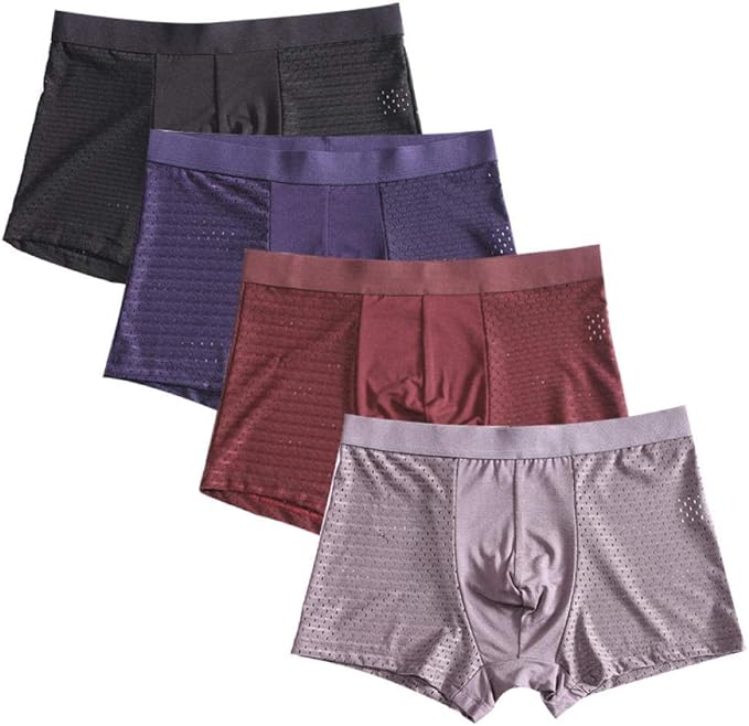 Boxershorts voor heren, 4 stuks, bamboevezel, plus grote maten, ademend,  ondergoed, 5XL, 6XL, 7XL, 8XL : Amazon.nl: Kleding, schoenen \u0026 sieraden