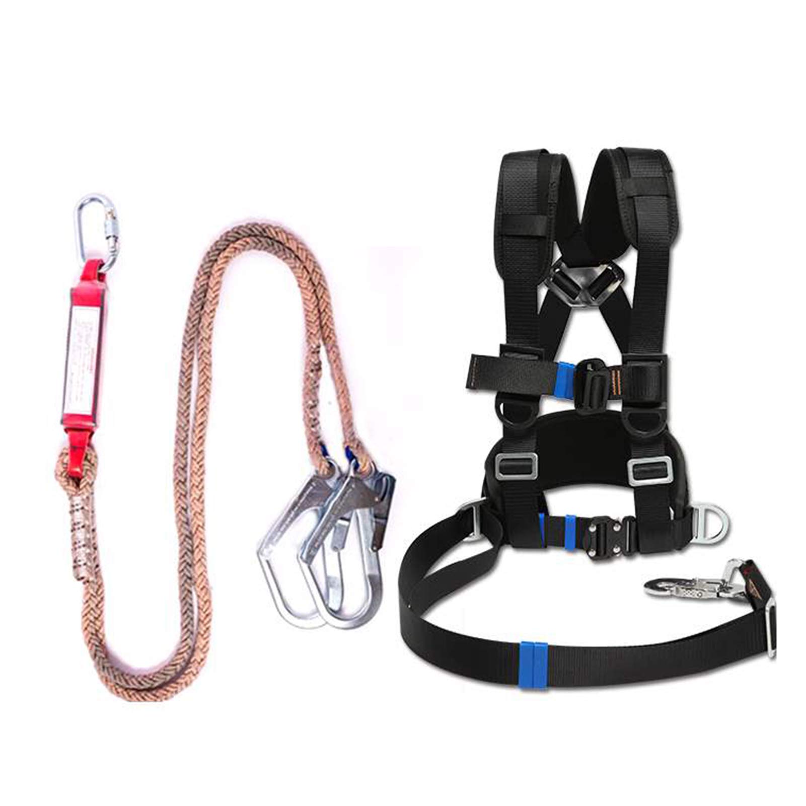 SwaYve Cinturón de Seguridad para Trabajos Aéreos, Arneses de Seguridad, Cinturón de Seguridad para Escalada con Cuerda para Construcción de Ingeniería