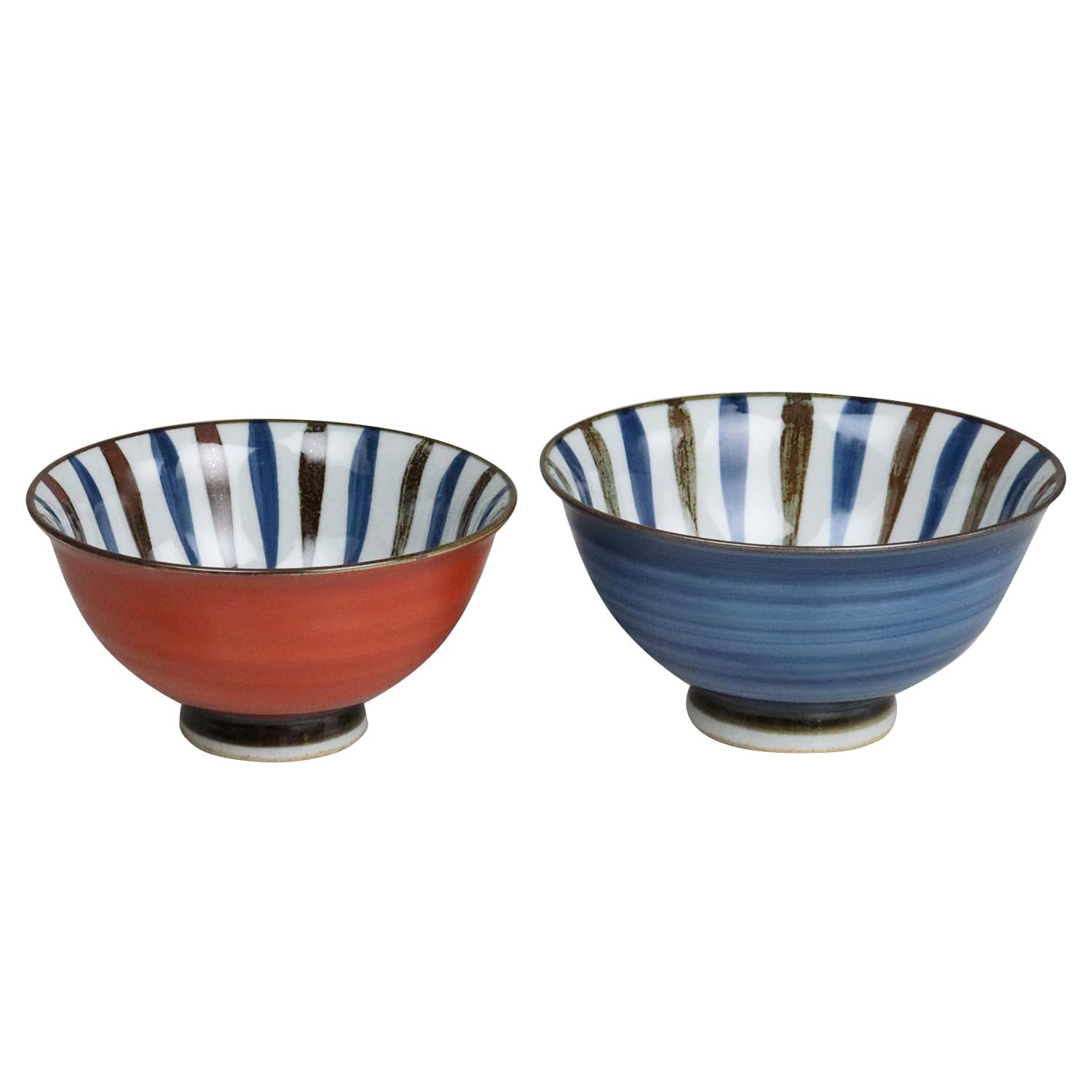 Hasami Pottery Married Couple Teacups, Hand-Painted Pair