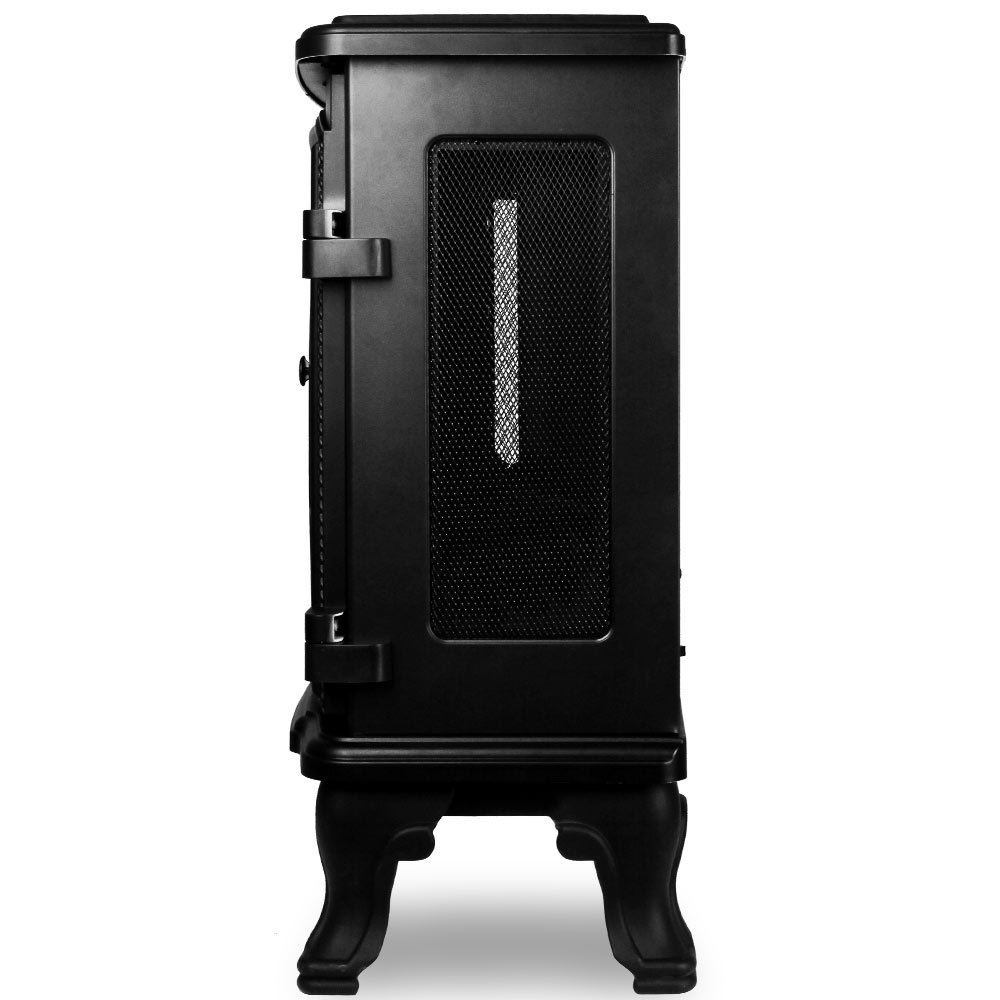MONZANA® Elektrokamin LED Flammeneffekt 2000W Heizlüfter Elektrisch 2 Heizstufen Fernbedienung Heizung Timer Kamin Wohnzimmer Ofen 70x36x66cm Schwarz