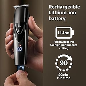 SHPAVVER Beard Trimmer for Men: Professional Barber Hair Clippers - 12-in-1 Cordless Grooming Kit - Waterproof Electric Razor with Turbo Speed & Precision Blades