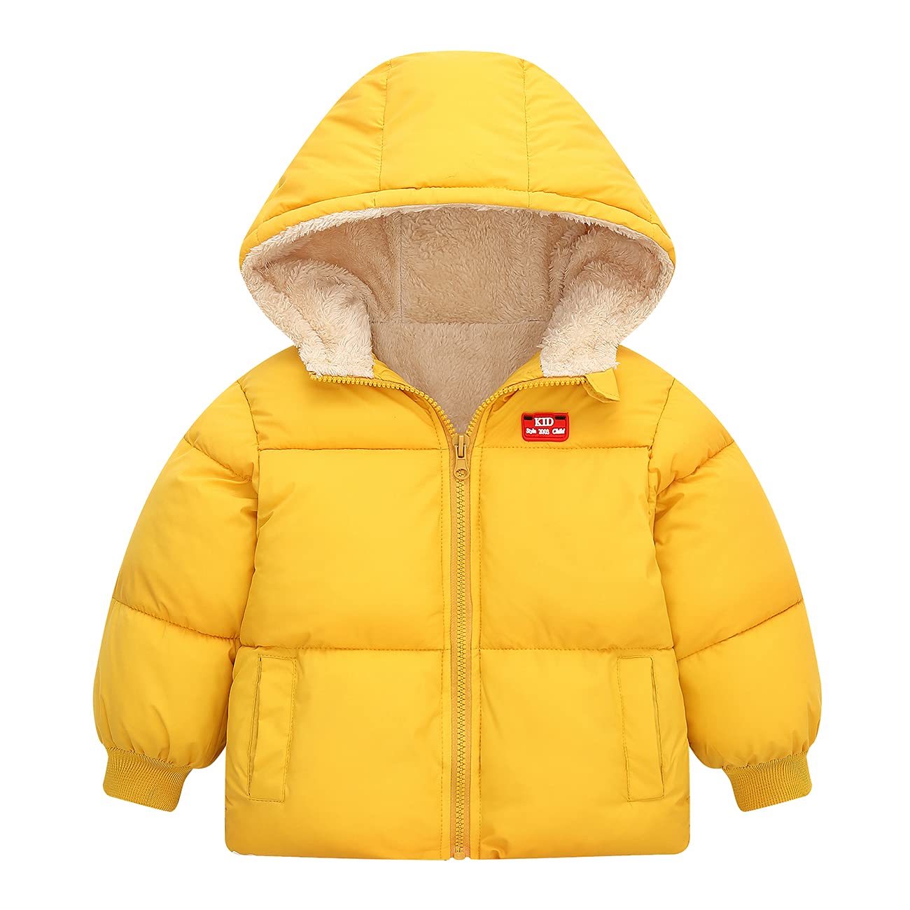SrkrandoWinter Fleece Coat for Toddler Hooded Warm Fleece Jacket for Girls Boys