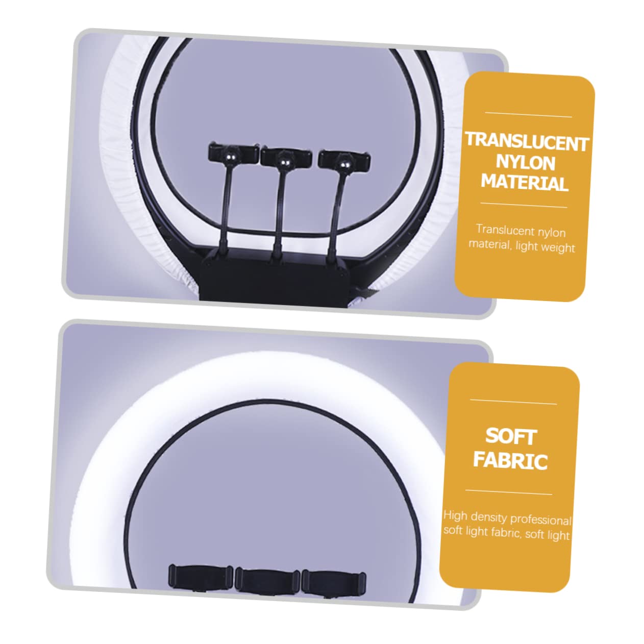 Light Diffuser Film Fotoconic Diffuser Sock White Soft Lamp Cover Cloth For  7 Ring Light Bulb Camera, image size:1262x1262