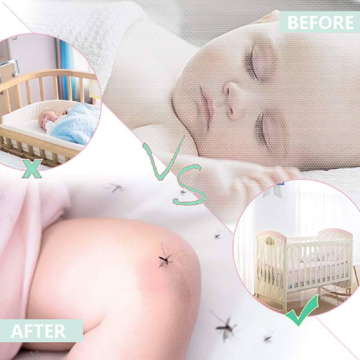 Zanzariera Per Lettino Neonato - Universale Per Culle E Lettini Da Viaggio, Protezione Insetti - Foto 13