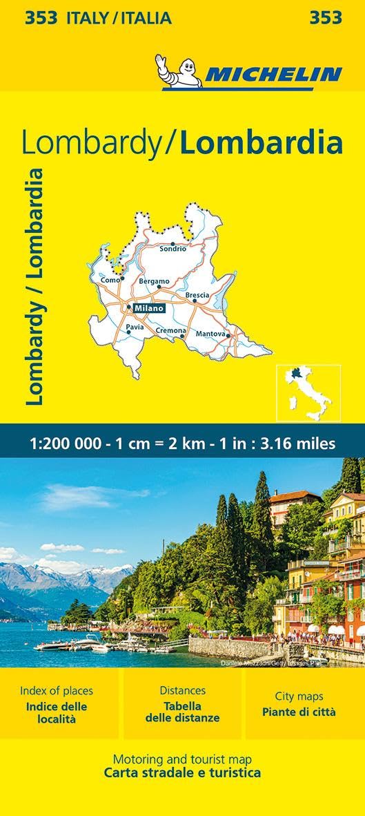 Lombardia - Michelin Local Map 353 by Michelin (Sheet map, folded)