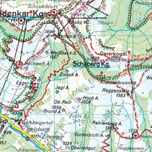 Zell am See, Kaprun, Europa Sportregion, Saalbach. Wander + Freizeitkarte. 1:35 000.: GPS-tauglich, Ortsregister. UTM