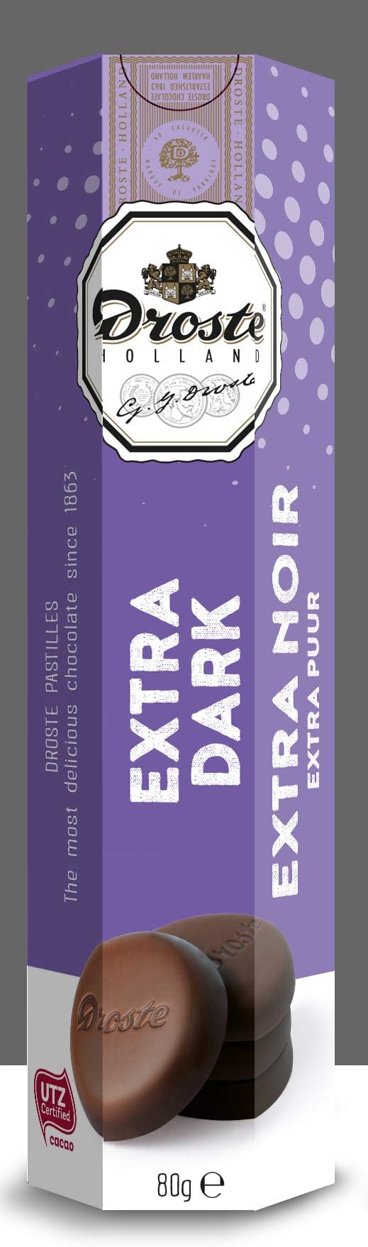 Droste Extra Dark Pastilles, 80 g