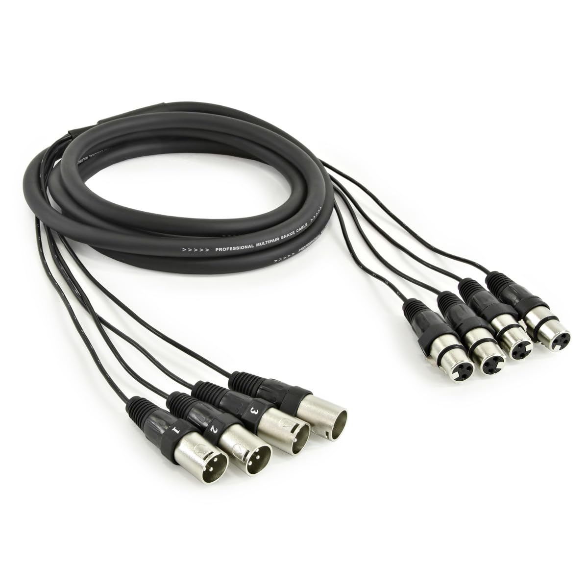 Gear4Music 4 x XLR (M) - XLR (F) Kabel-Loom, 3 m