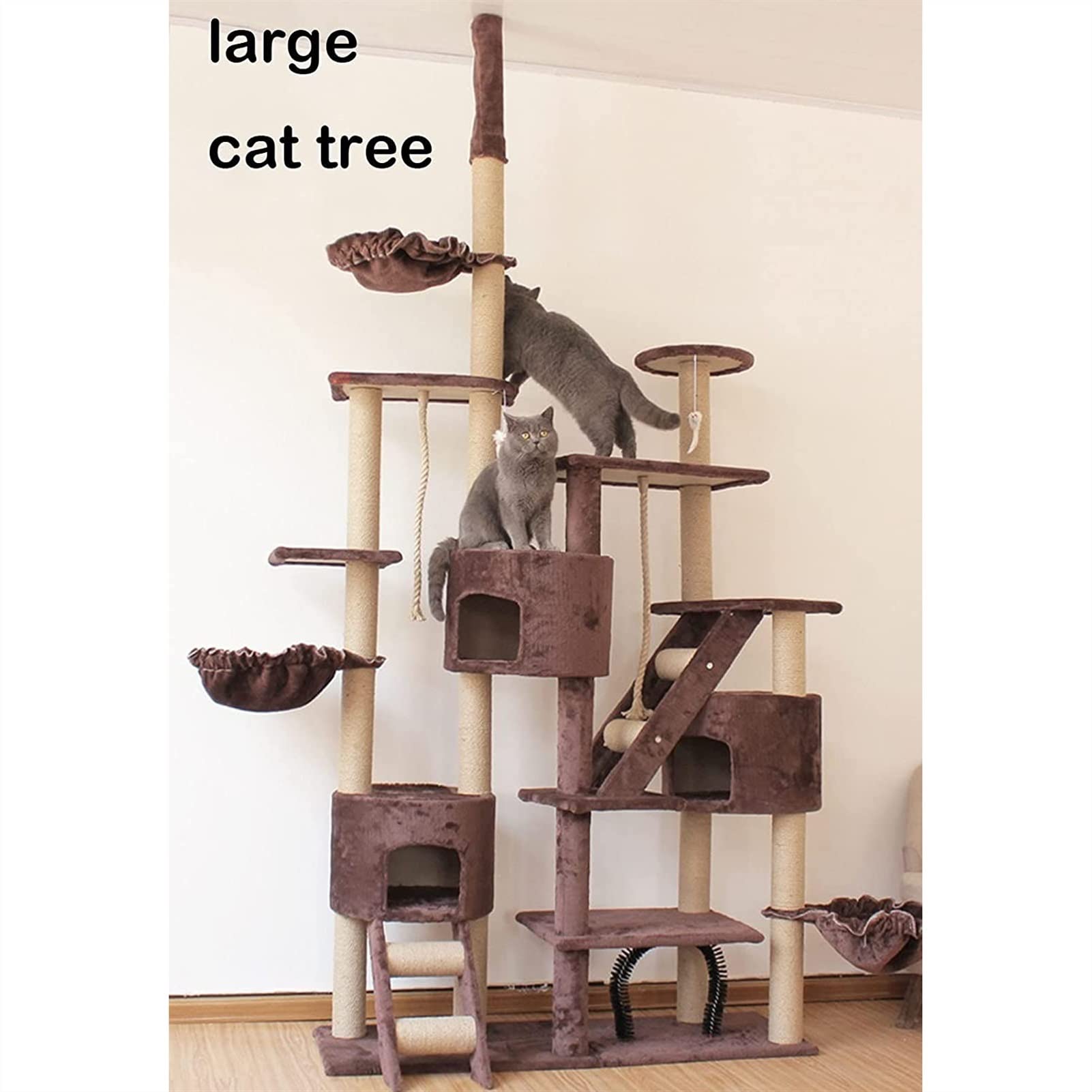 94,5 cala Drzewo dla kota Wieża dla kotów domowych Wielopoziomowe meble dla kotów z Condo Kitten Kitty Stand Dom do zabawy z hamakiem Centrum aktywności kota do zabawy Odpoczynek