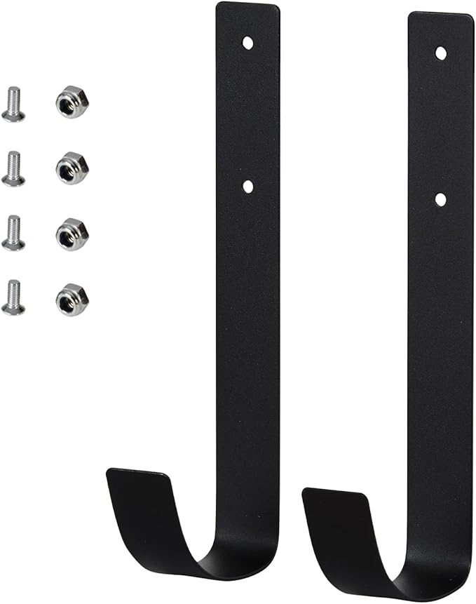 Newspaper Hook Kit for Wall Mount Mailbox 2 Heavy Duty Steel Hooks